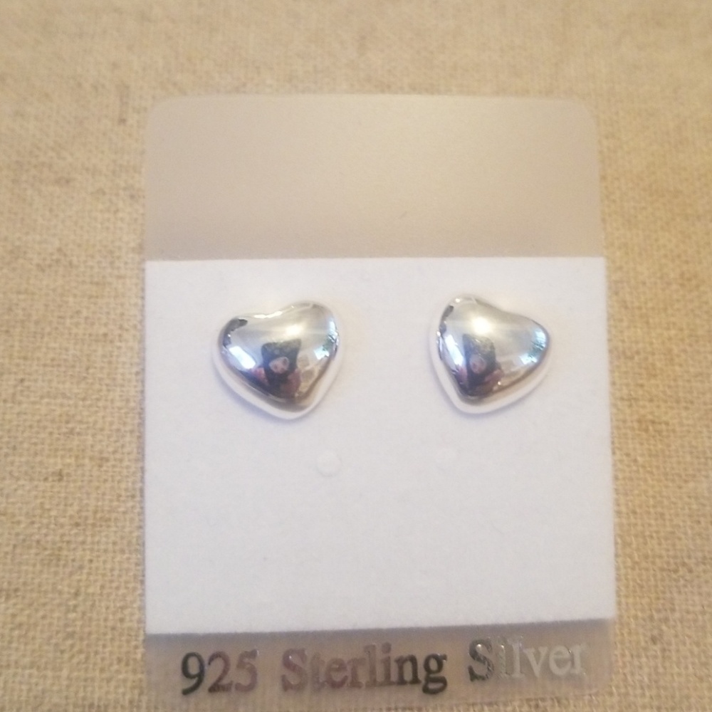 Sterling silver heart earrings